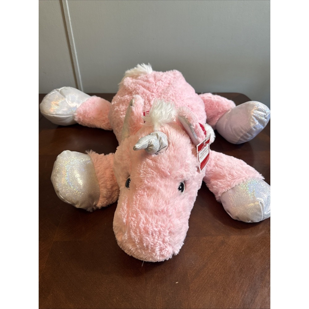 Holiday Time Pink 28" Plush Unicorn‎ Floppy Plush Pals